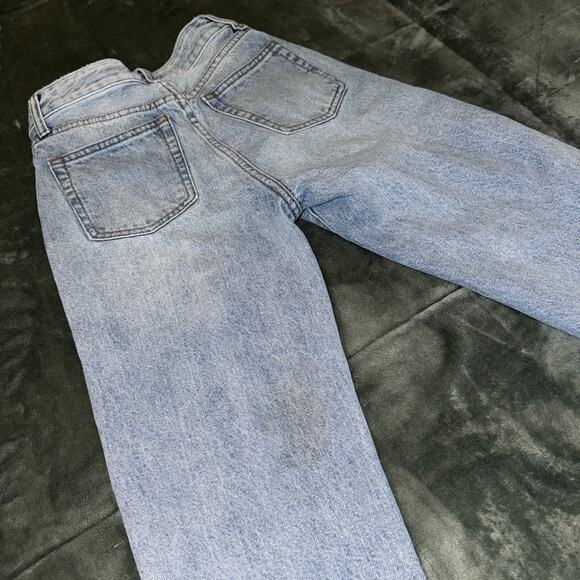 J.Galt Shanghai Jeans Women's XS Blue Denim 100% Cotton Frayed Hem Straight Leg - Picture 3 of 10